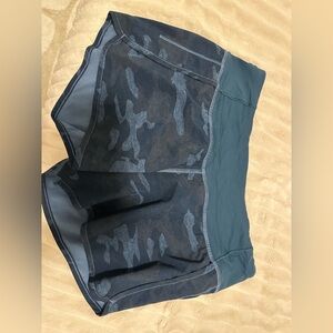 lululemon blue camo speed up shorts